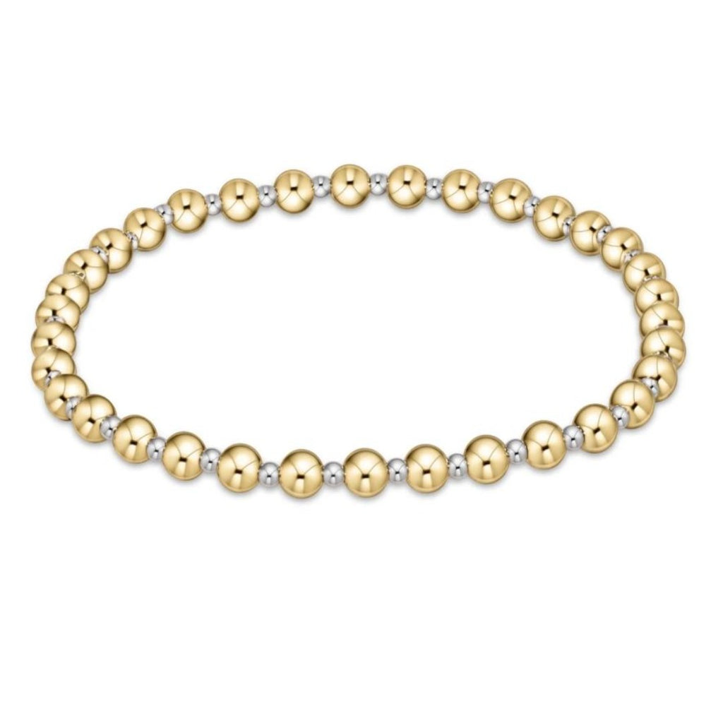 Enewton - Classic Grateful Pattern 4mm Bead Bracelet - Mixed Metal