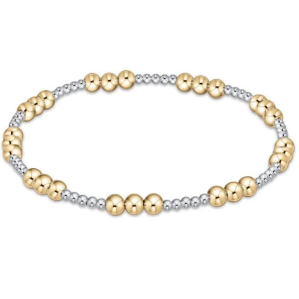 Enewton - Classic Joy Pattern 4MM Bead Bracelet-Mixed Metal - Debbie's Hallmark