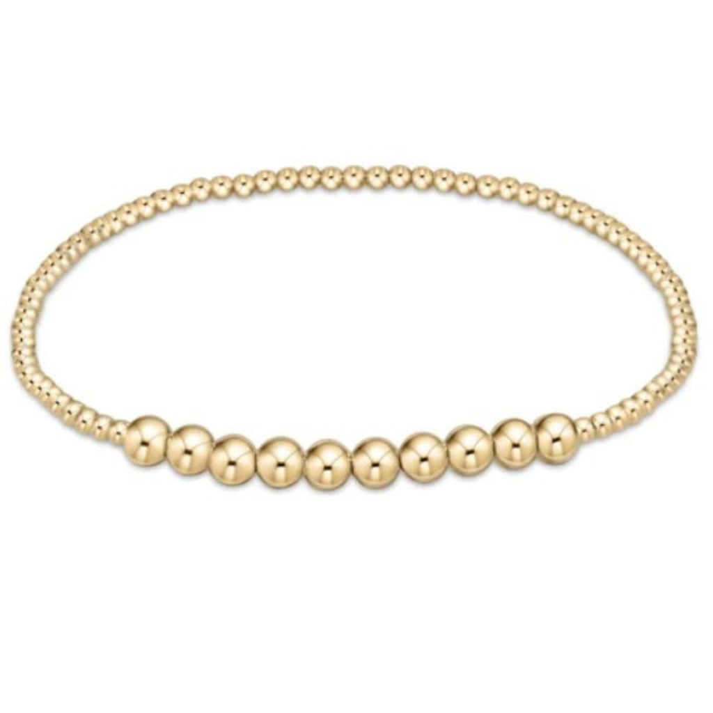 Gold 2mm and 4mm bracelet