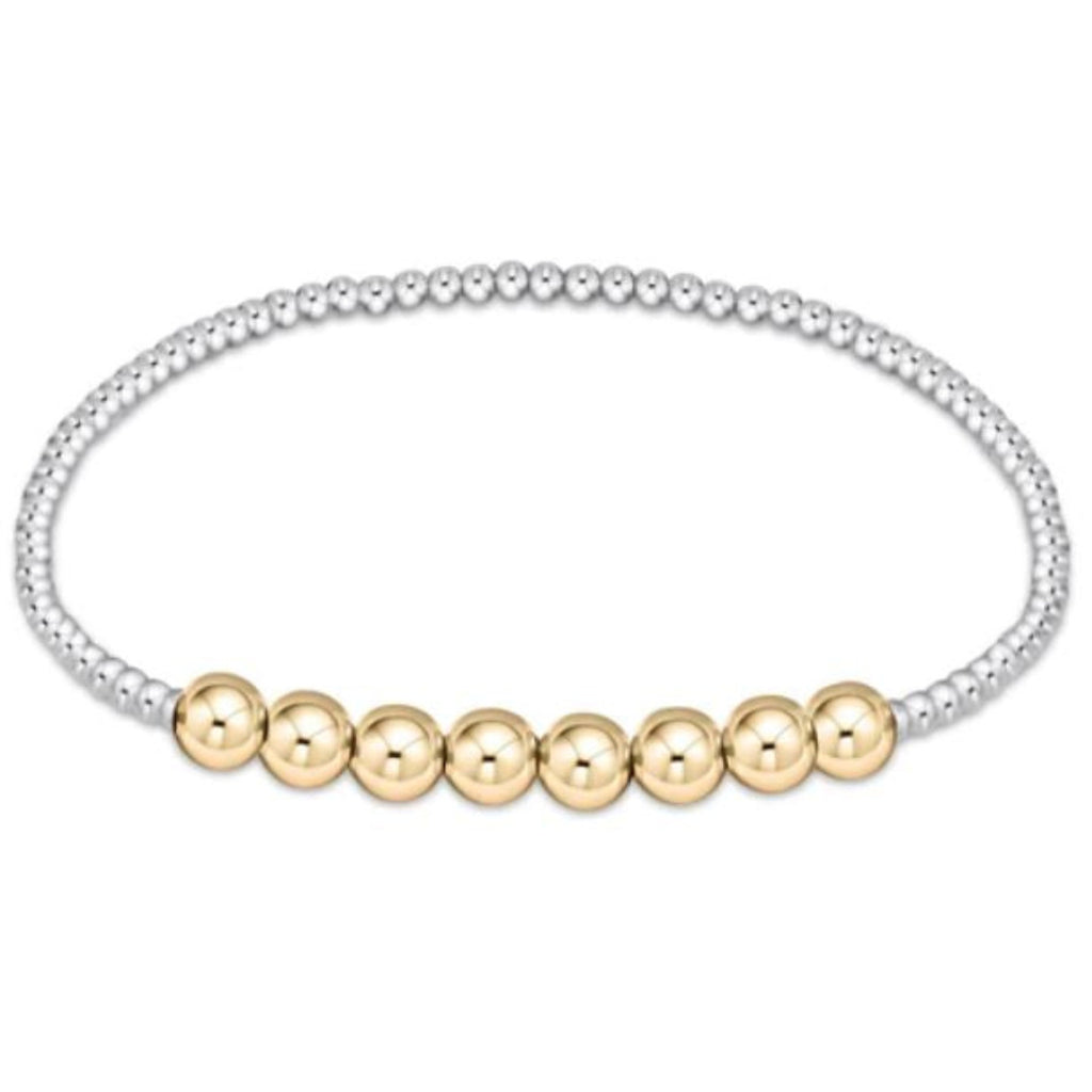 Silver Beads with larger gold beaded bracelet