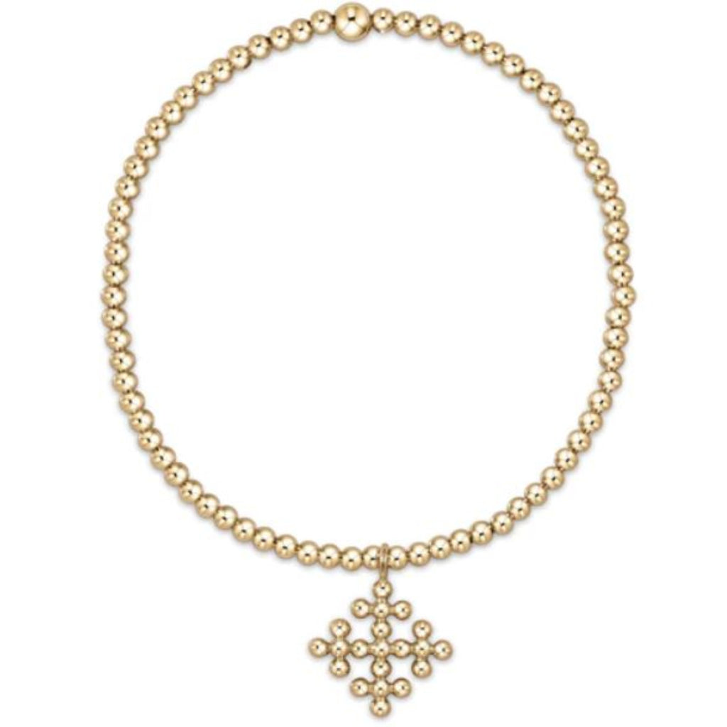 Beaded bracelet with beaded cross