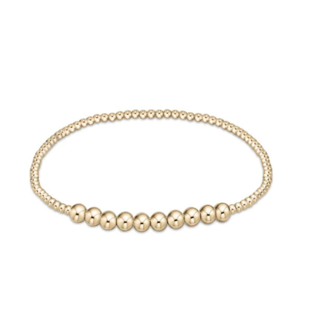 Gold beaded bracelet with 5mm gold beads
