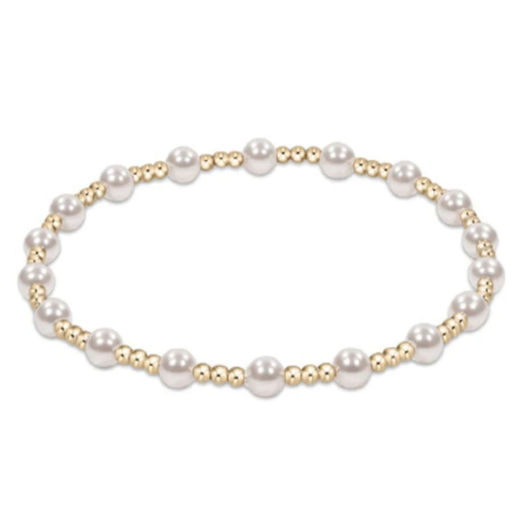 Pearl and Gold Beaded Bracelet