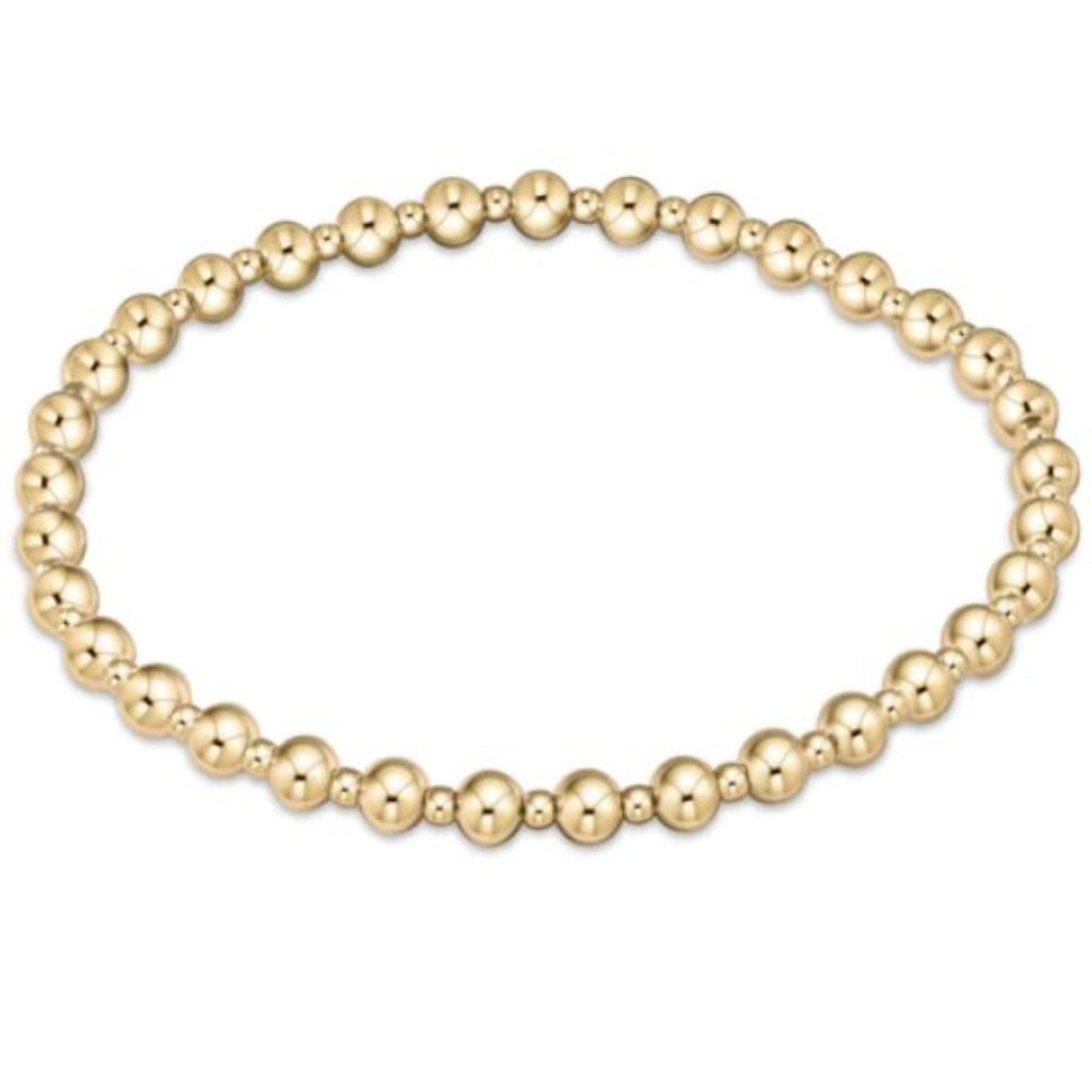 Gold Beaded Bracelet with Big and Small Beads