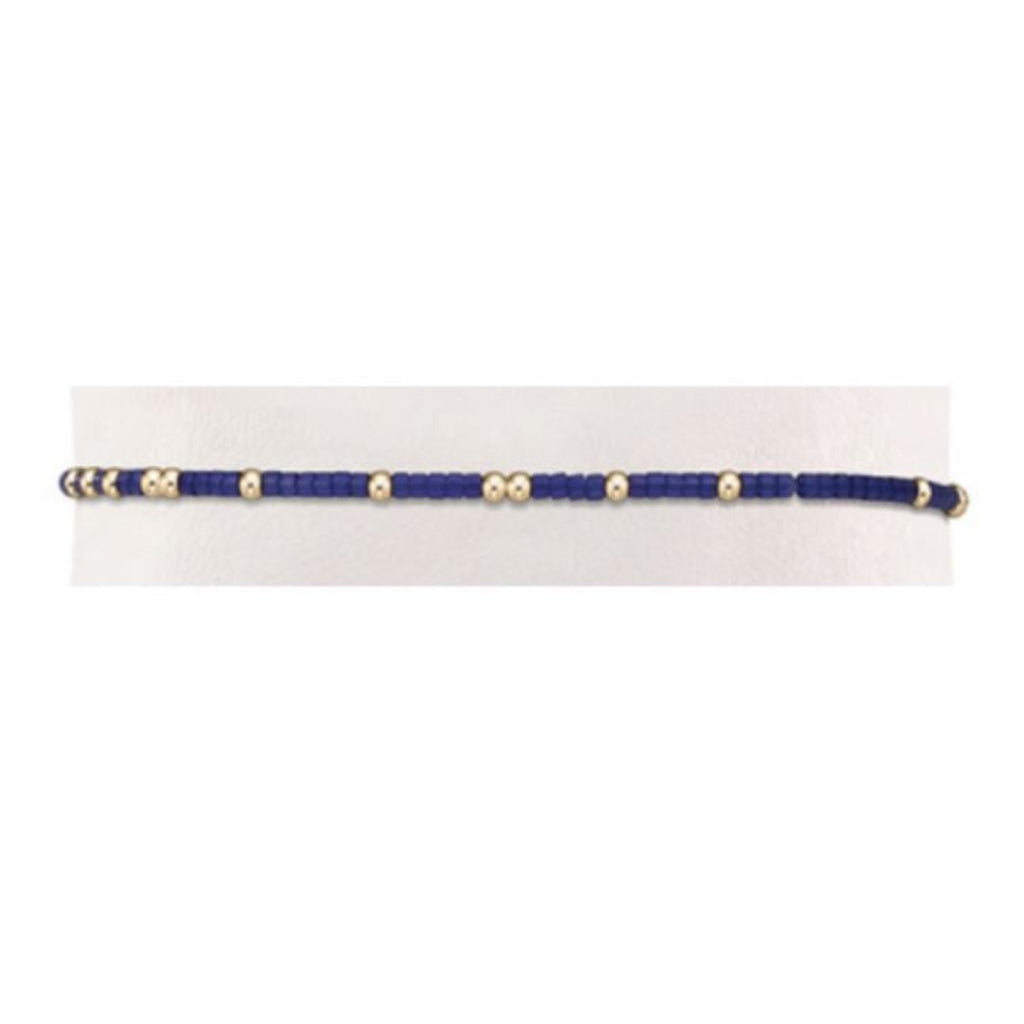 Purple and Gold Bead Bracelet