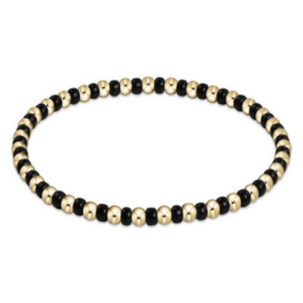 Black and Gold Beaded Bracelet