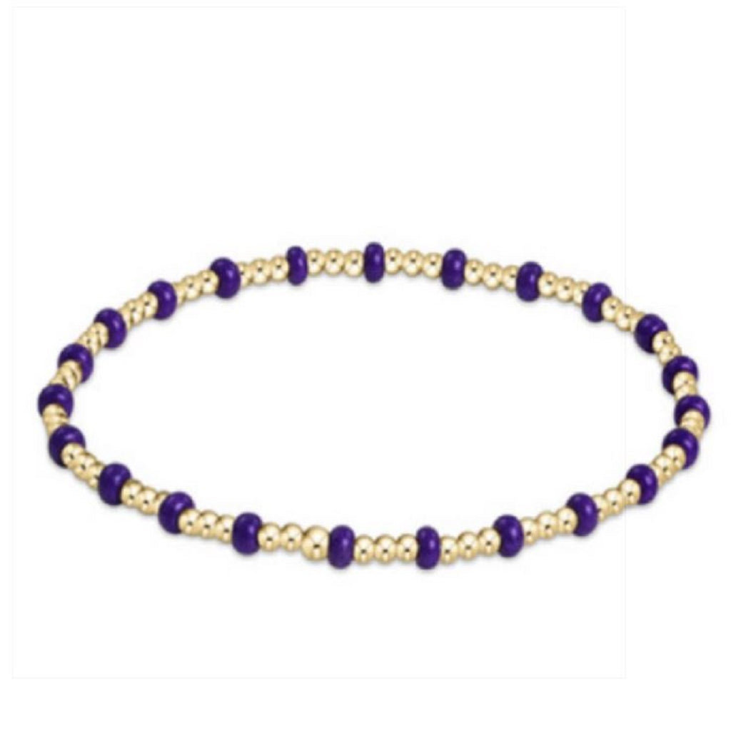 Purple and Gold Beaded Bracelet