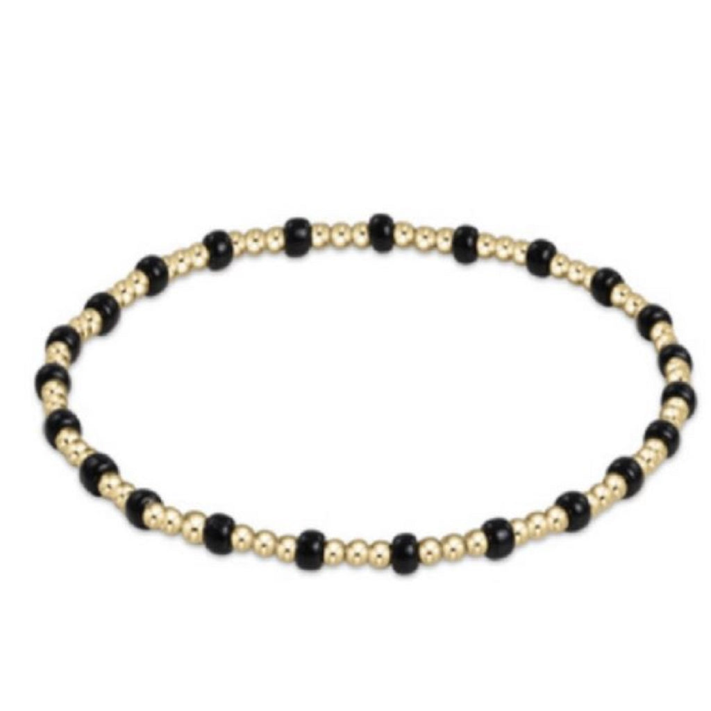 Black and Gold Beaded Bracelet