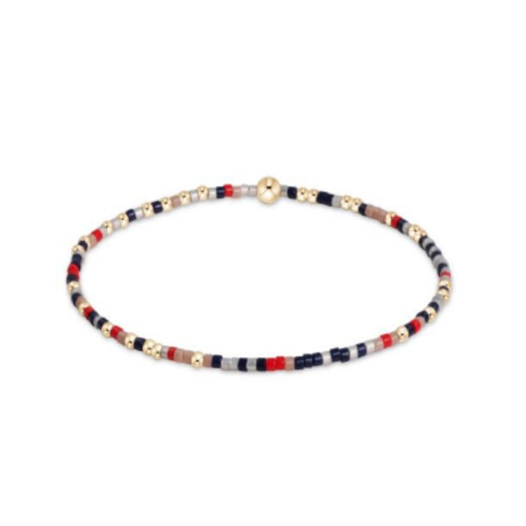 Red, Blue, Black multi colored beaded bracelet