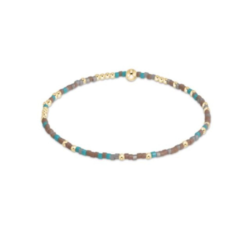 Brown and Turquoise Beaded Bracelet