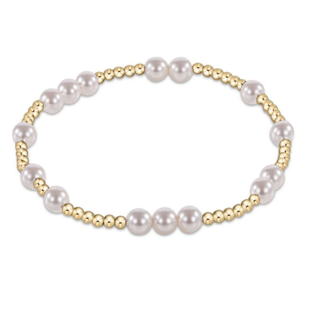 Gold and Pearl Beaded Bracelet