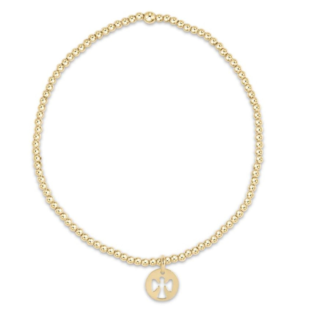Enewton - Classic Gold 2mm Bead Bracelet - Guardian Angel Small Charm