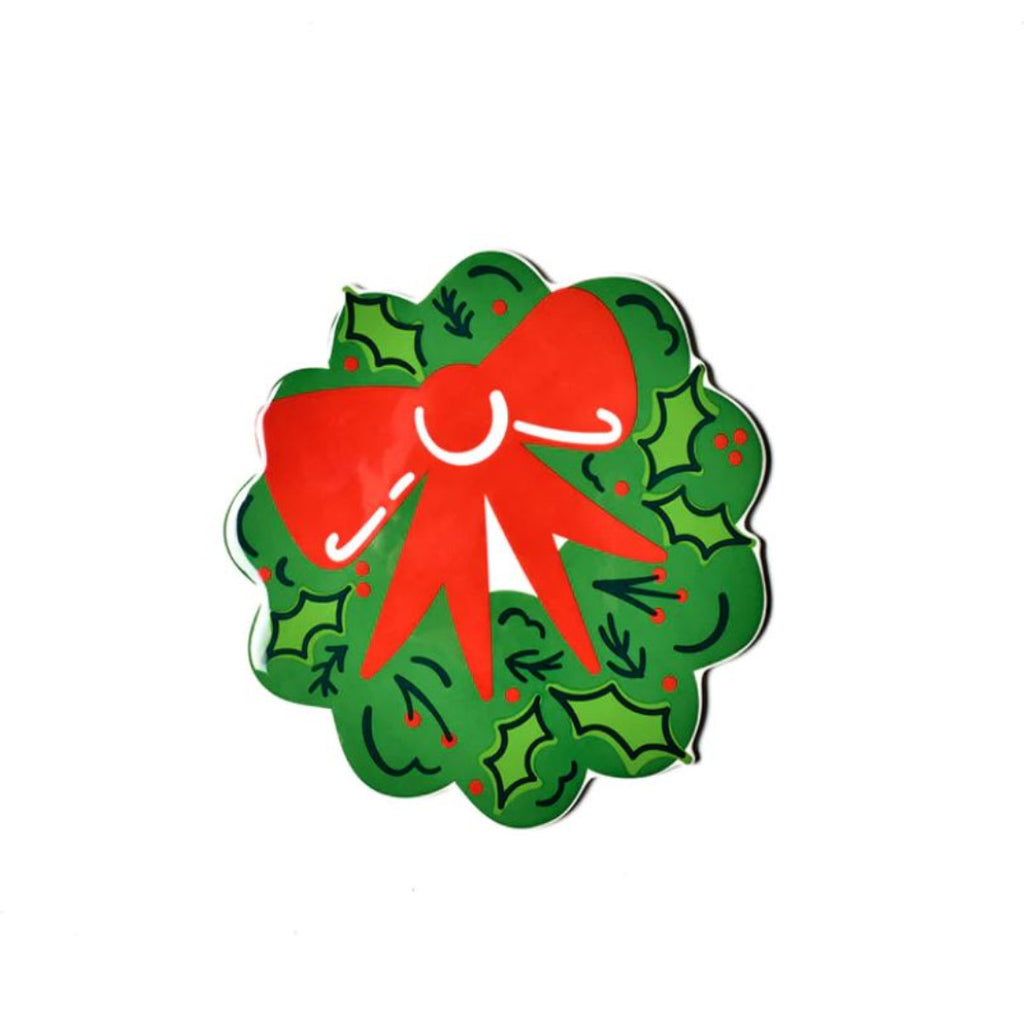 Green Wreath with Red Bow