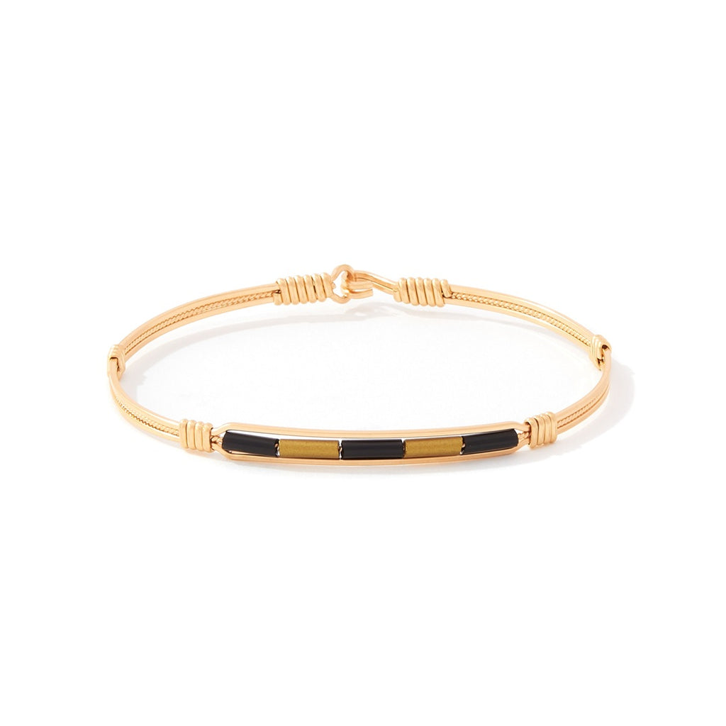 Gold Bracelet with Black and Yellow