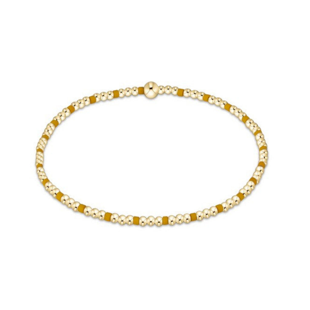 Gold Beaded Bracelet with Golden Yellow Beads for Accents
