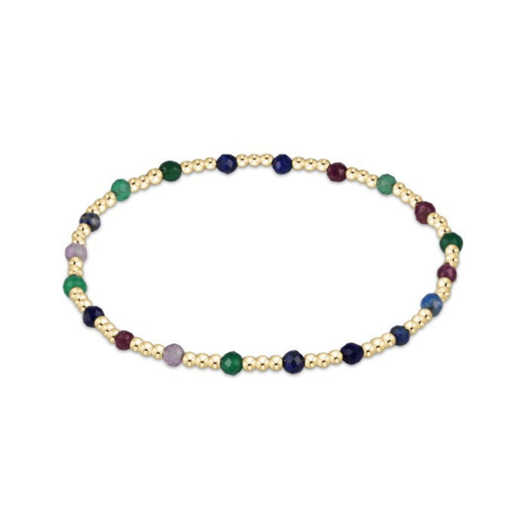 Gold Beaded Bracelet with various gold gemstones