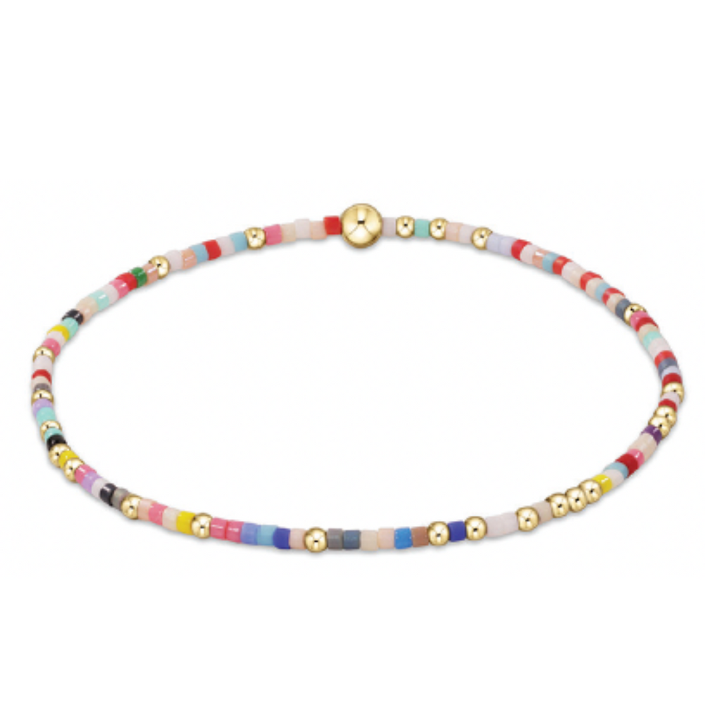 Various Colors and Gold Beaded Bracelet