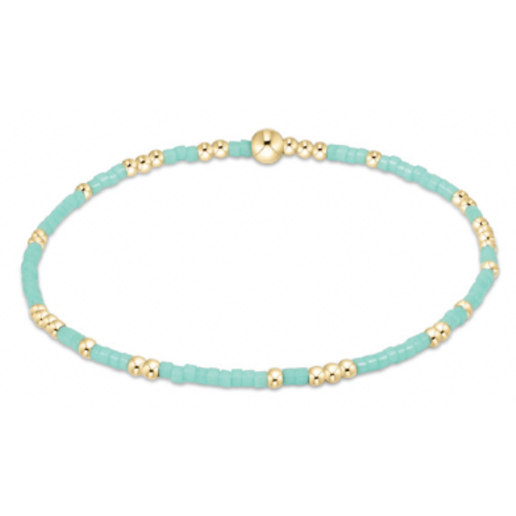 Mint and Gold Beaded Bracelet