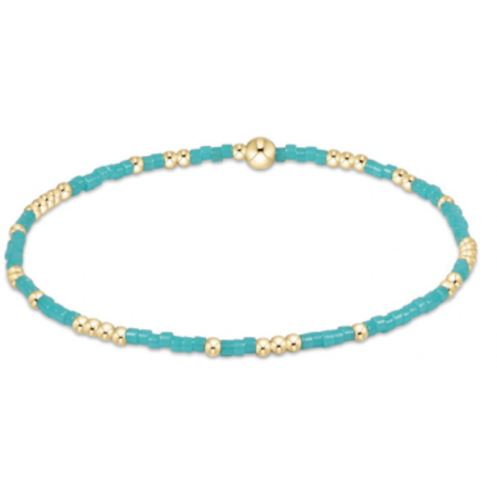 Turquoise and Gold Beaded Bracelet