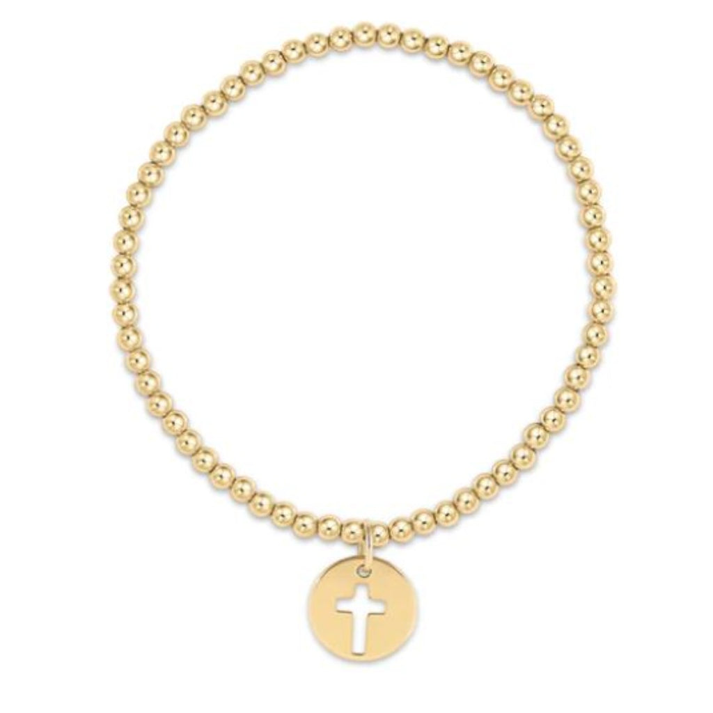 Enewton - Classic Gold 3MM Bead Bracelet - Blessed - Debbie's Hallmark