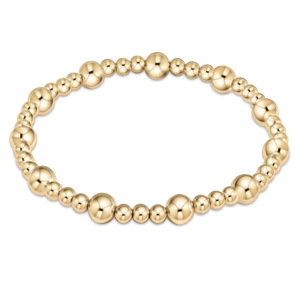 Enewton Extends - Classic Sincerity Pattern 6MM Bead Bracelet-Gold