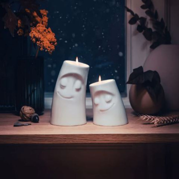 Candle Cuddler, Cuddly Face, Tall Candleholder