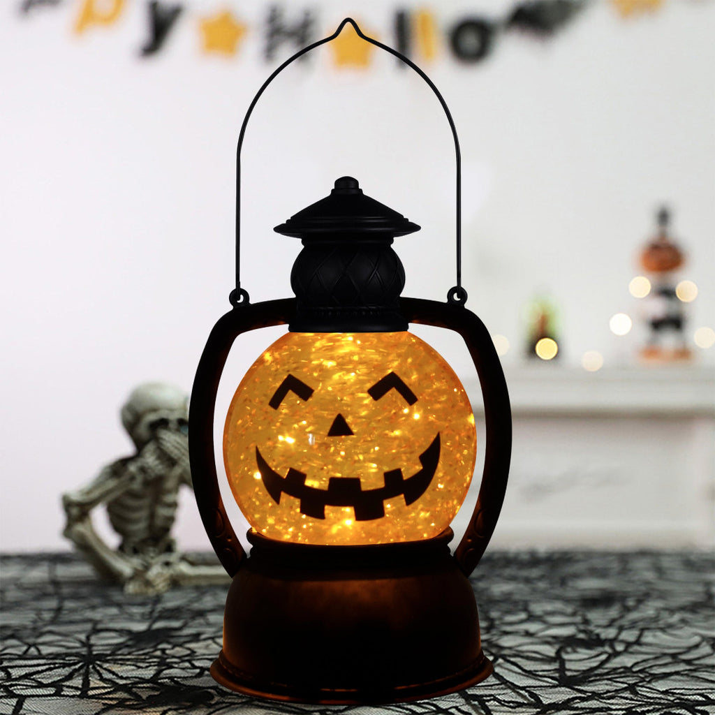 Jack-O-Lantern Glitter Lantern - Debbie's Hallmark