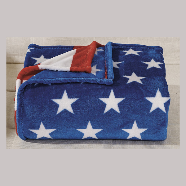Patriotic American Flag Blanket - Debbie's Hallmark