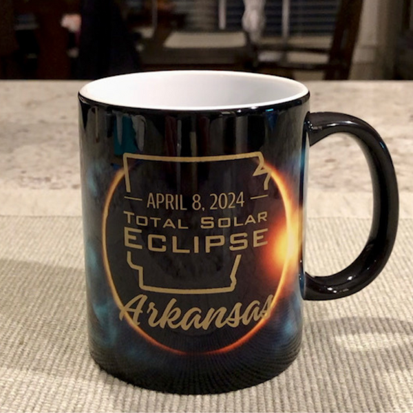 Arkansas Total Eclipse Color Changing Mug-Debbie's Hallmark
