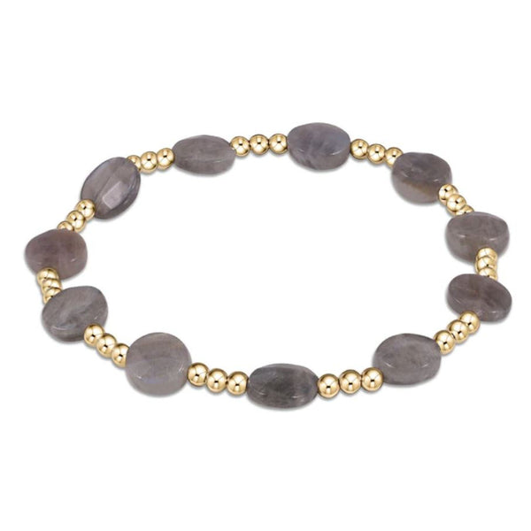 Bold Bead Bracelet with Taupe Stones
