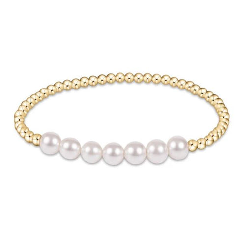 Enewton - Classic Gold Beaded Bliss 3mm Bead Bracelet-6mm Pearl - Debbie's Hallmark