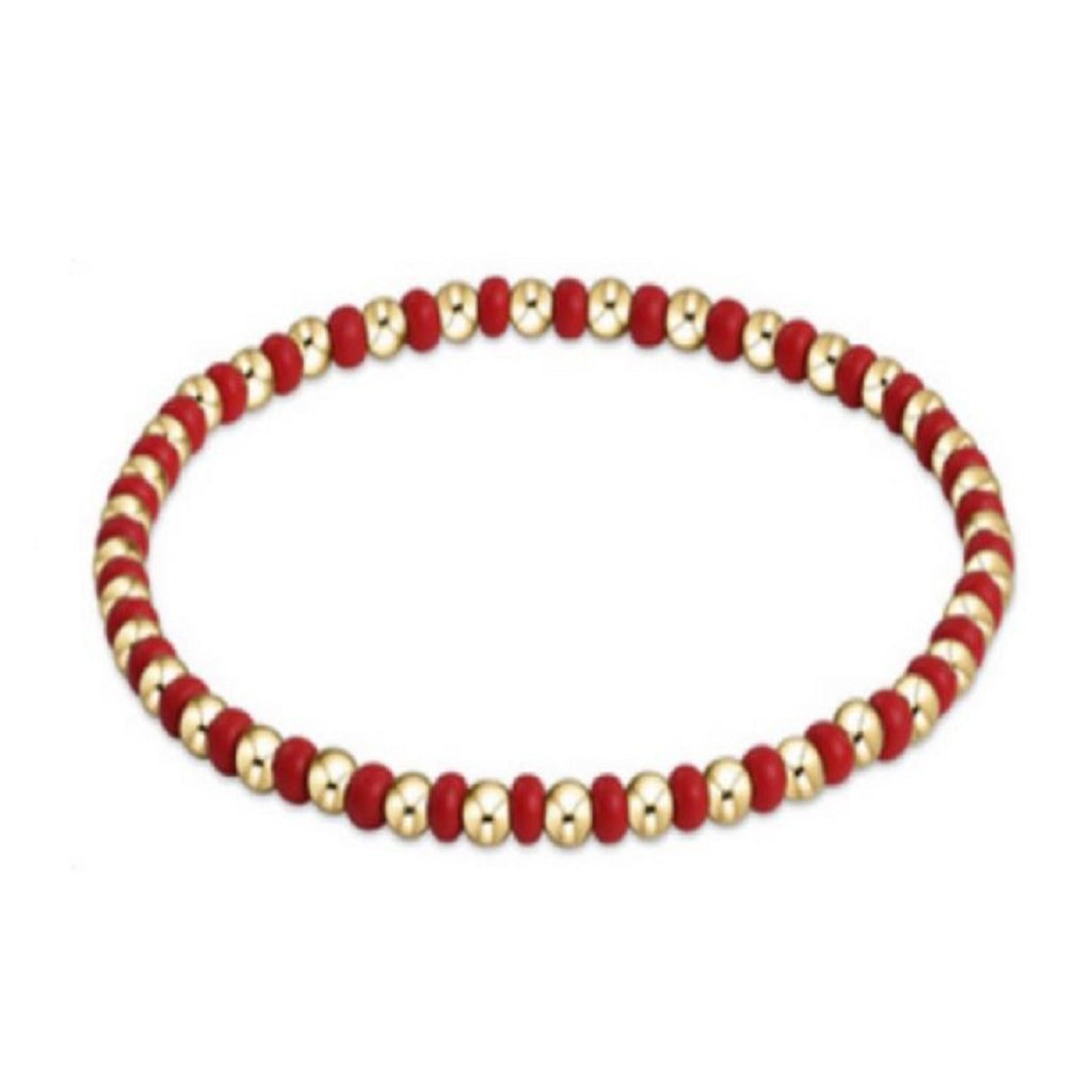 Red and Gold Beaded Bracelet