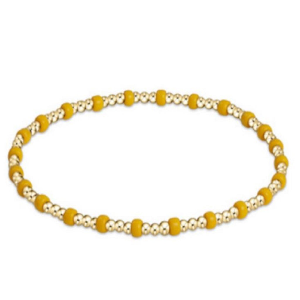 Yellow and Gold Beaded Bracelet