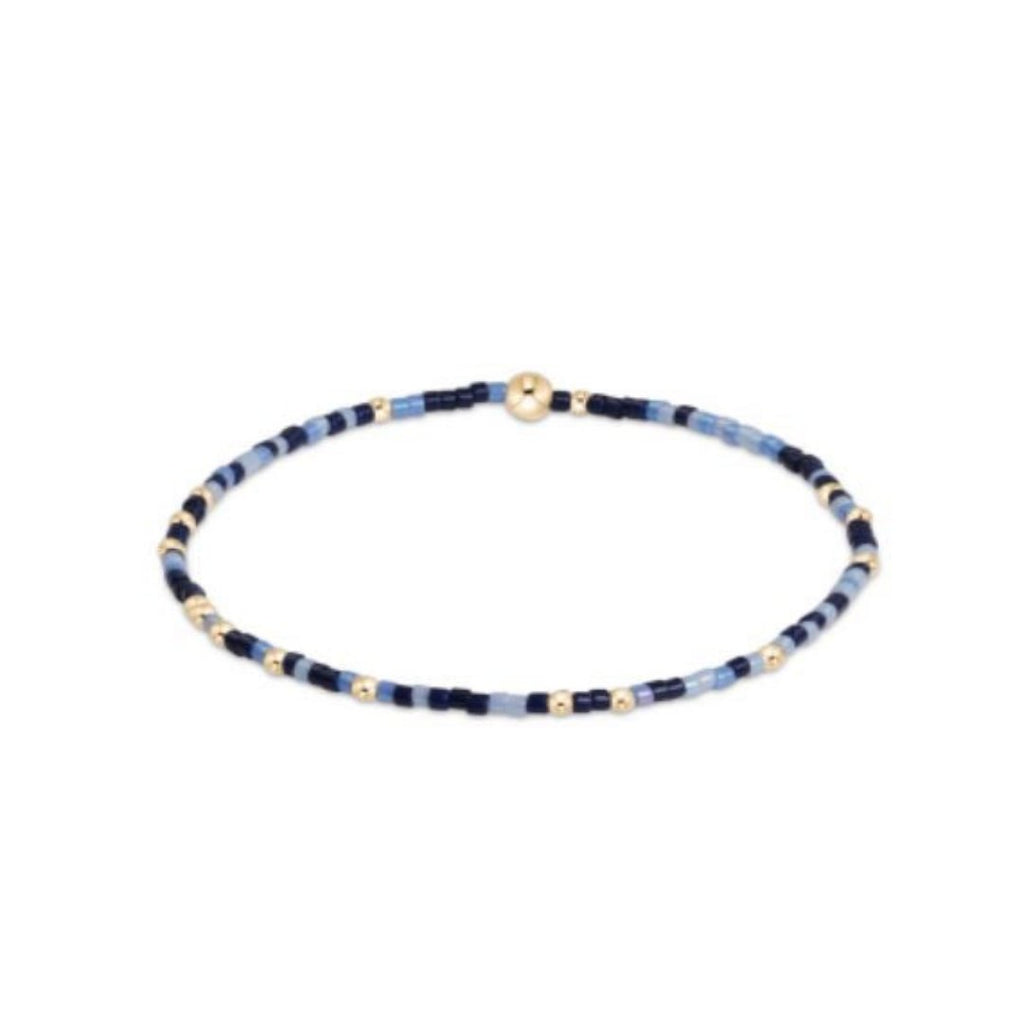 Multi blue colored beaded bracelet