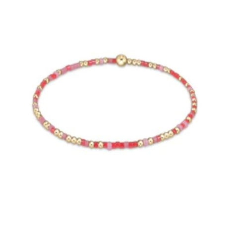 Light and Dark Pink with Gold Beaded Bracelets