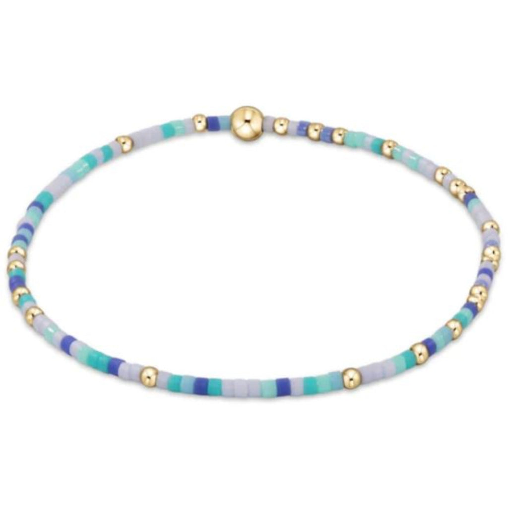 Different Shades of Blue Beaded Bracelet