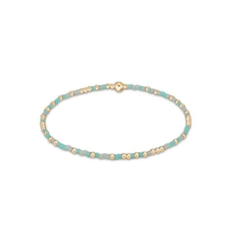 Mint and Gold Beaded Bracelet