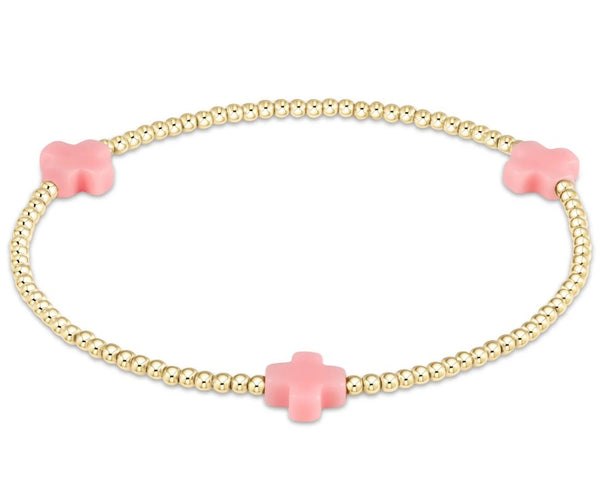 Enewton - Signature Cross Gold Pattern 2mm Bead Bracelet