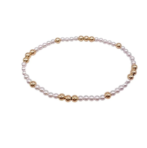 Enewton - Worthy Pattern 3MM Bead Bracelet -Pearl - Debbie's Hallmark