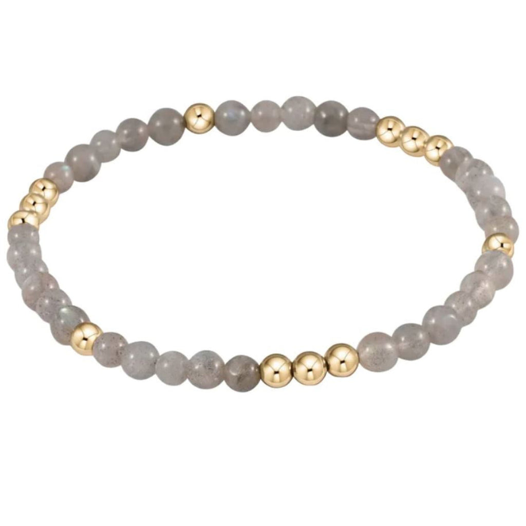Gold and gemstone bracelet - Taupe