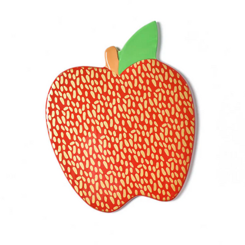 Red Apple with Gold Dots