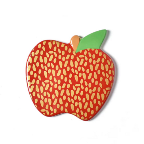 Red Apple with Gold Dots