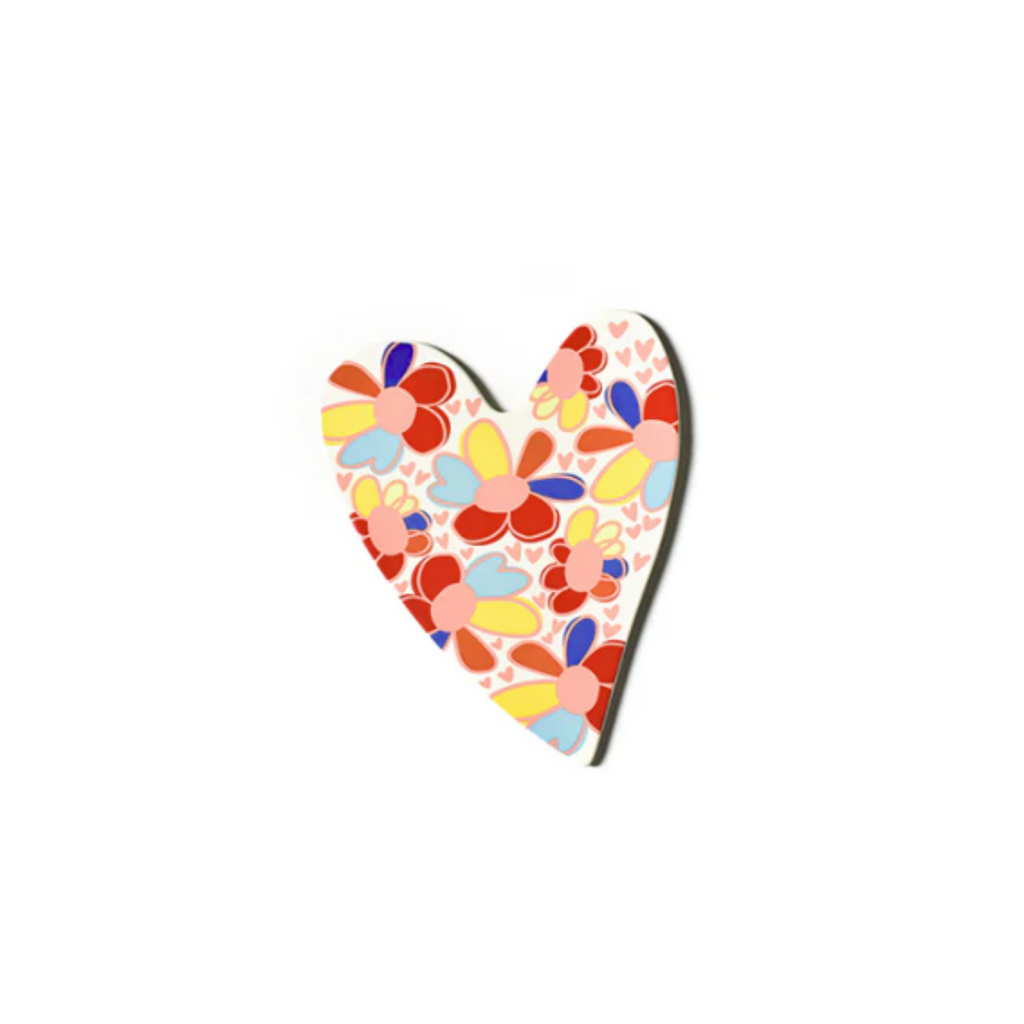 Heart with colorful flowers