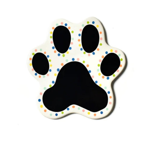 Black and White Paw with Sprinkles