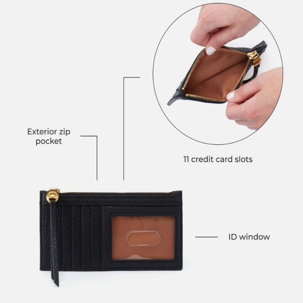 Black Card Case demonstrating features