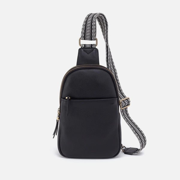 Hobo - Cass Sling - Black- Pebbled Leather - Debbie's Hallmark