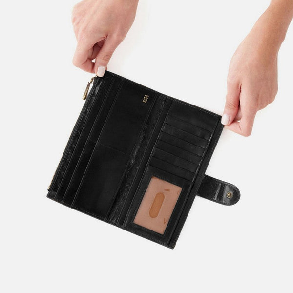 Inside View of Black Wallet