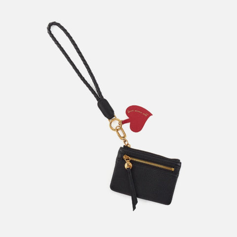 Black Wristlet with Red Heart Charm