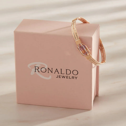 Pink Gift Box with Ametrine Stone Gold Bracelet