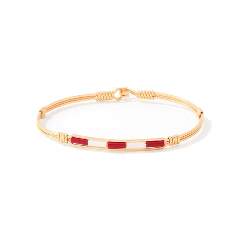 Red and White Gold Bracelet